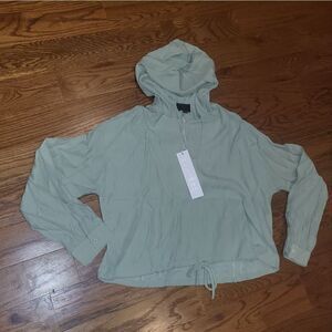 NWT! Lumiere Sage Green Hoodie, light weight Large